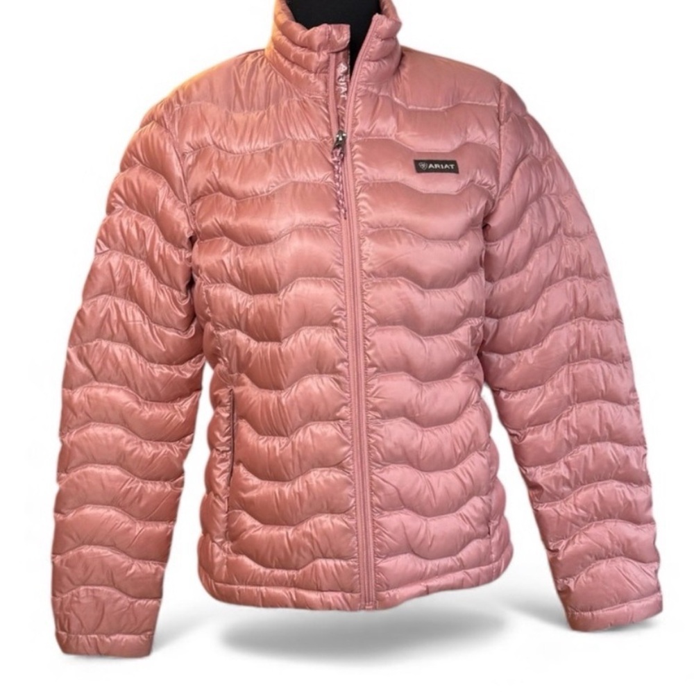 Ariat Pink Puffer Jacket Full Zip Down Filled XL